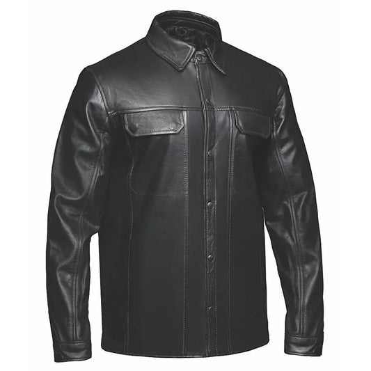 Edge - Mens Premium Leather Shirt Jacket