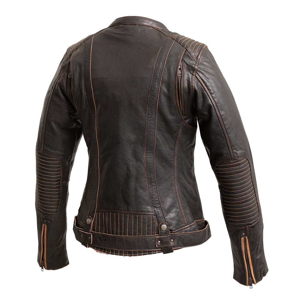 Electra - Women's Leather Motorcycle Jacket Women's Leather Jacket First Manufacturing Company   