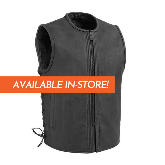 Venom Men's Motorcycle Leather Vest