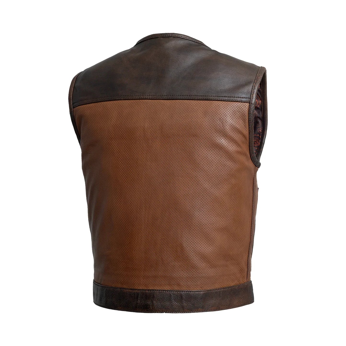 Lowside Gunner Men's Perforated Leather Vest Men's Leather Vest First Manufacturing Company   