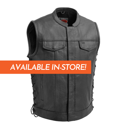 Sniper Men's Motorcycle Leather Vest - Extreme Biker Leather