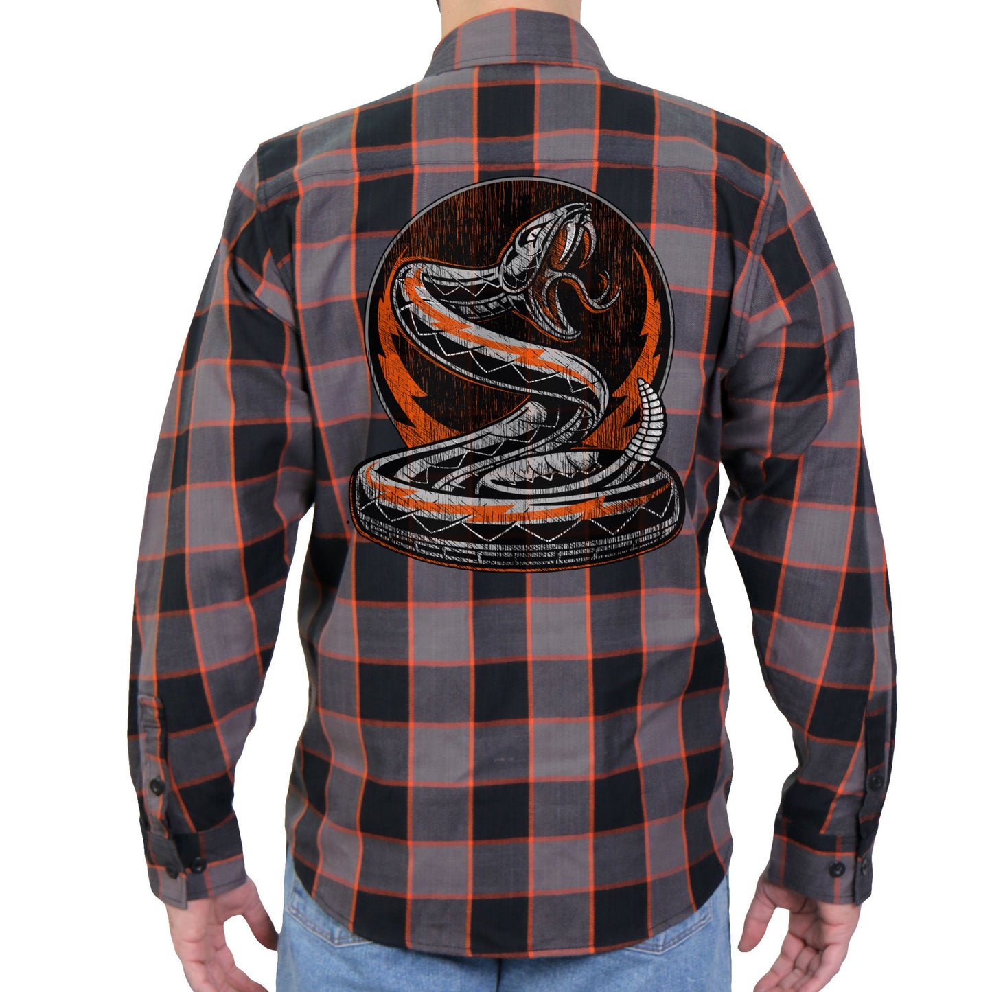 Hot Leathers Men's 'Rattler' Multi/Color Cotton Flannel Shirt - Button Front - Riding/Casual/ Work Wear - FLM2111
