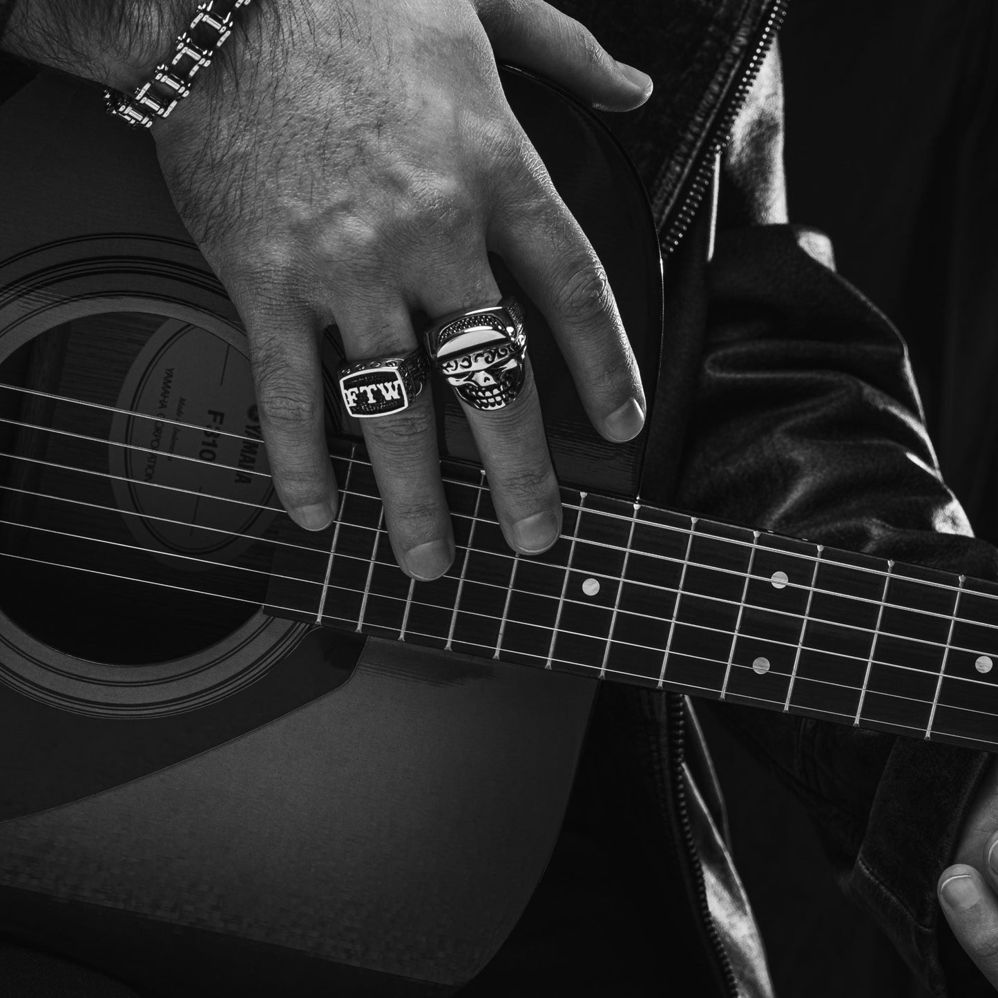 Stainless Steel "FTW" Middle Finger Signet Ring