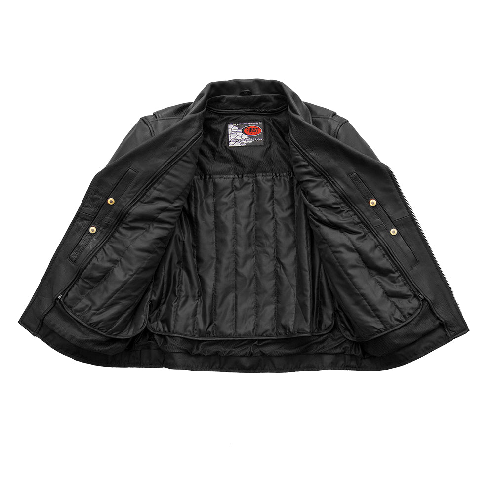 Fillmore Men's Motorcycle Leather Jacket Men's Leather Jacket First Manufacturing Company   
