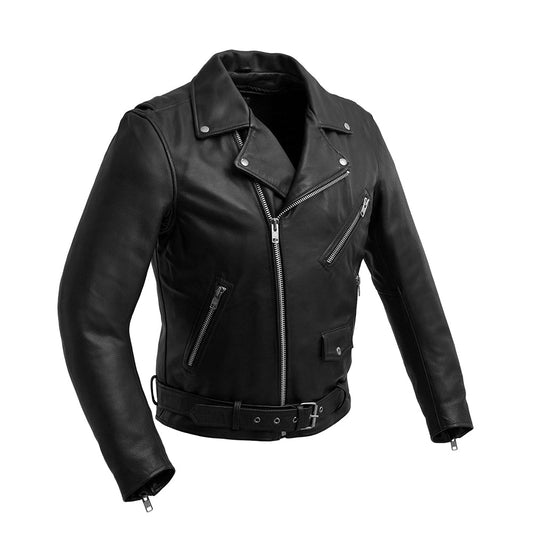 Fillmore Men's Motorcycle Leather Jacket Men's Leather Jacket First Manufacturing Company XS Black 