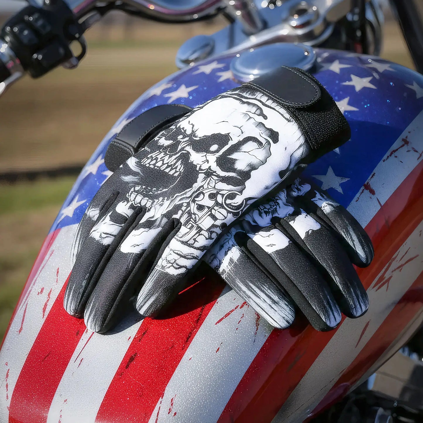 Hot Leathers GVM3004 Men's Black 'Assassin' Textile Mechanic Gloves