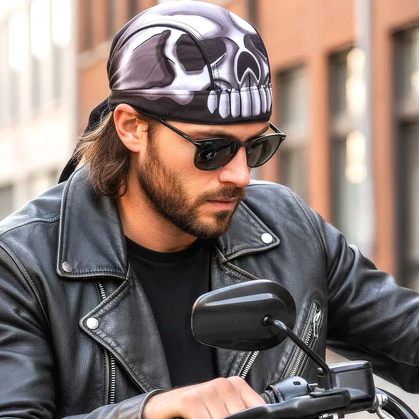 Hot Leathers Skull Head Lightweight Headwrap HWH1038