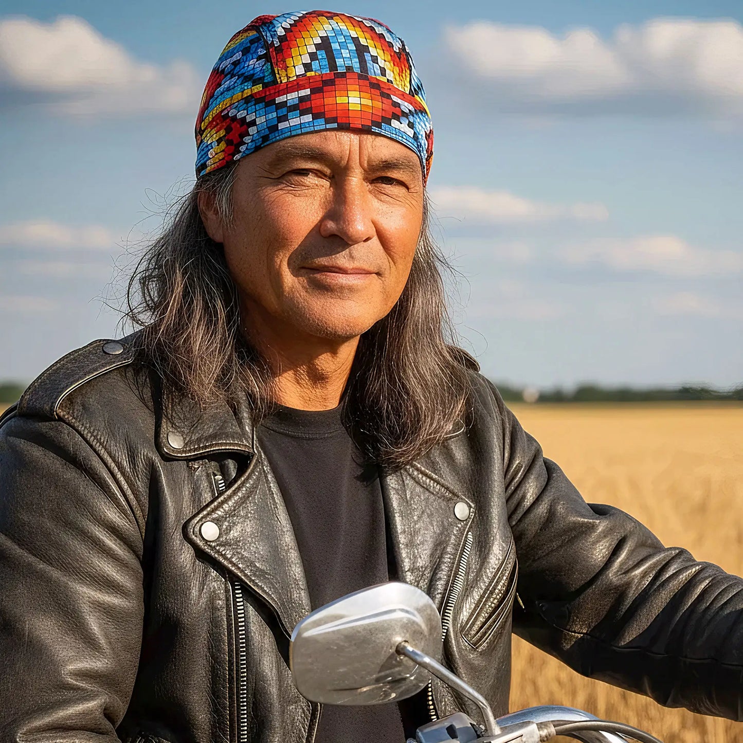 Hot Leathers Native American Pattern Lightweight Headwrap HWH1124