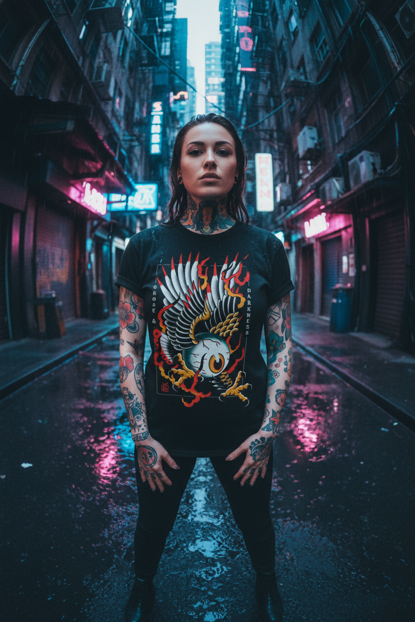 Eagle Eye Tattoo Tee | Ghost & Darkness Streetwear