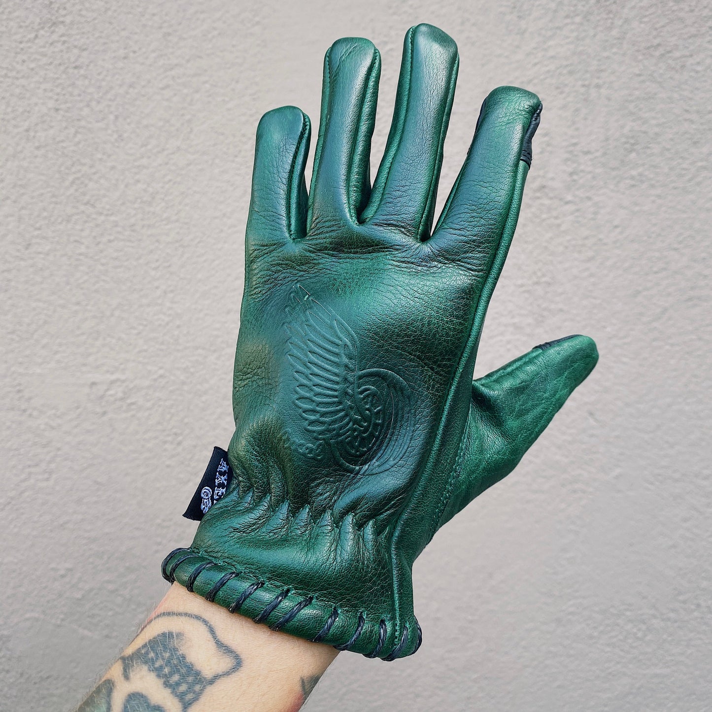 Green Cowhide Gloves