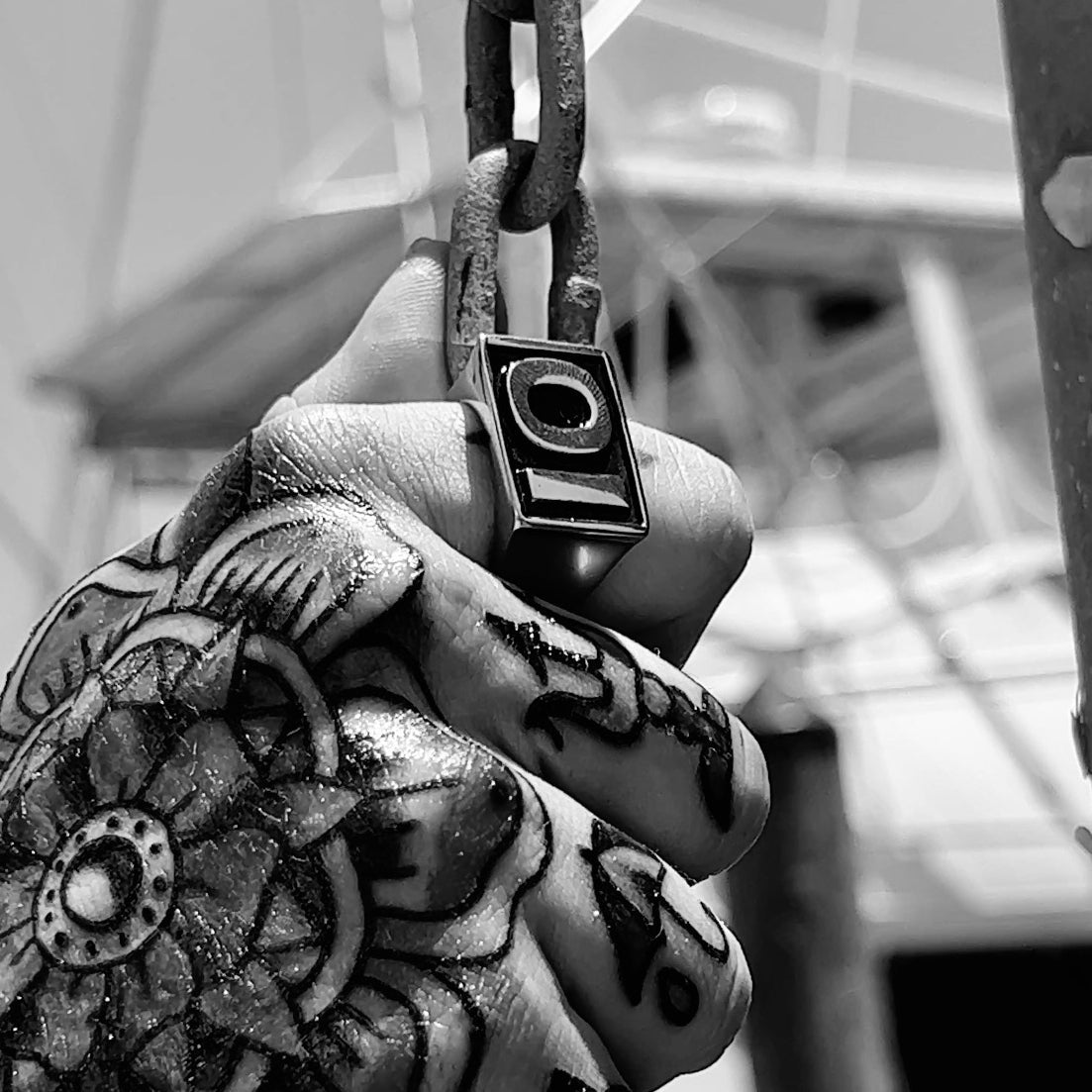 Stainless Steel Iron Order "IO" Signet Ring