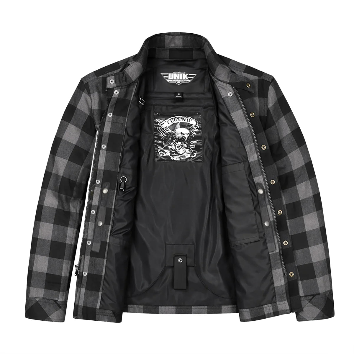 Sentry - Mens Black & Gray Armored Flannel