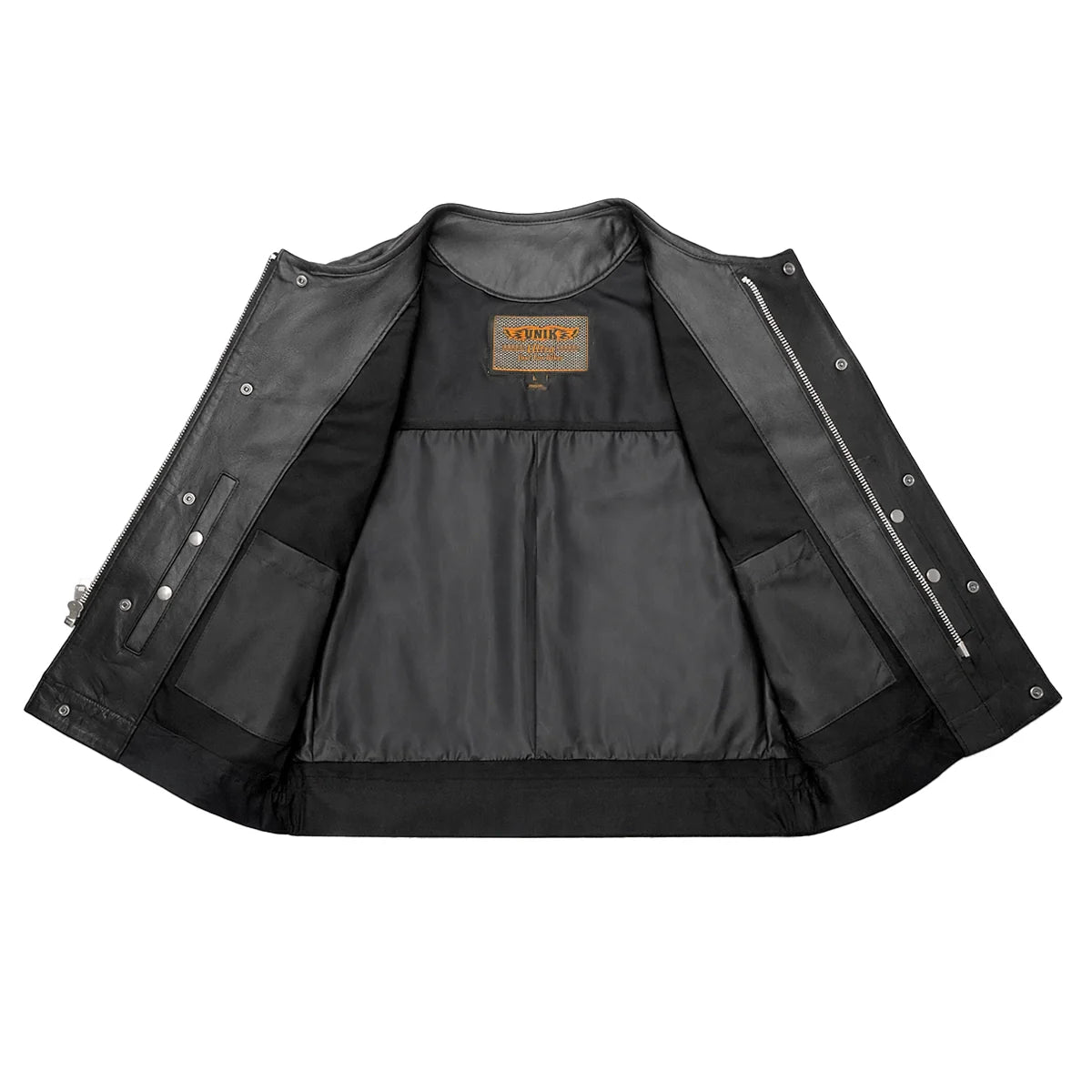 Green Diamond - Men's Club style Leather Motorcycle Vest