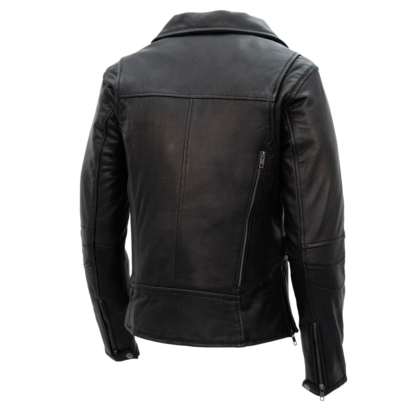 Hot Leathers JKL1029 Ladies Leather Motorcycle Concealed carry Biker Jacket with Vents and Side Zippers