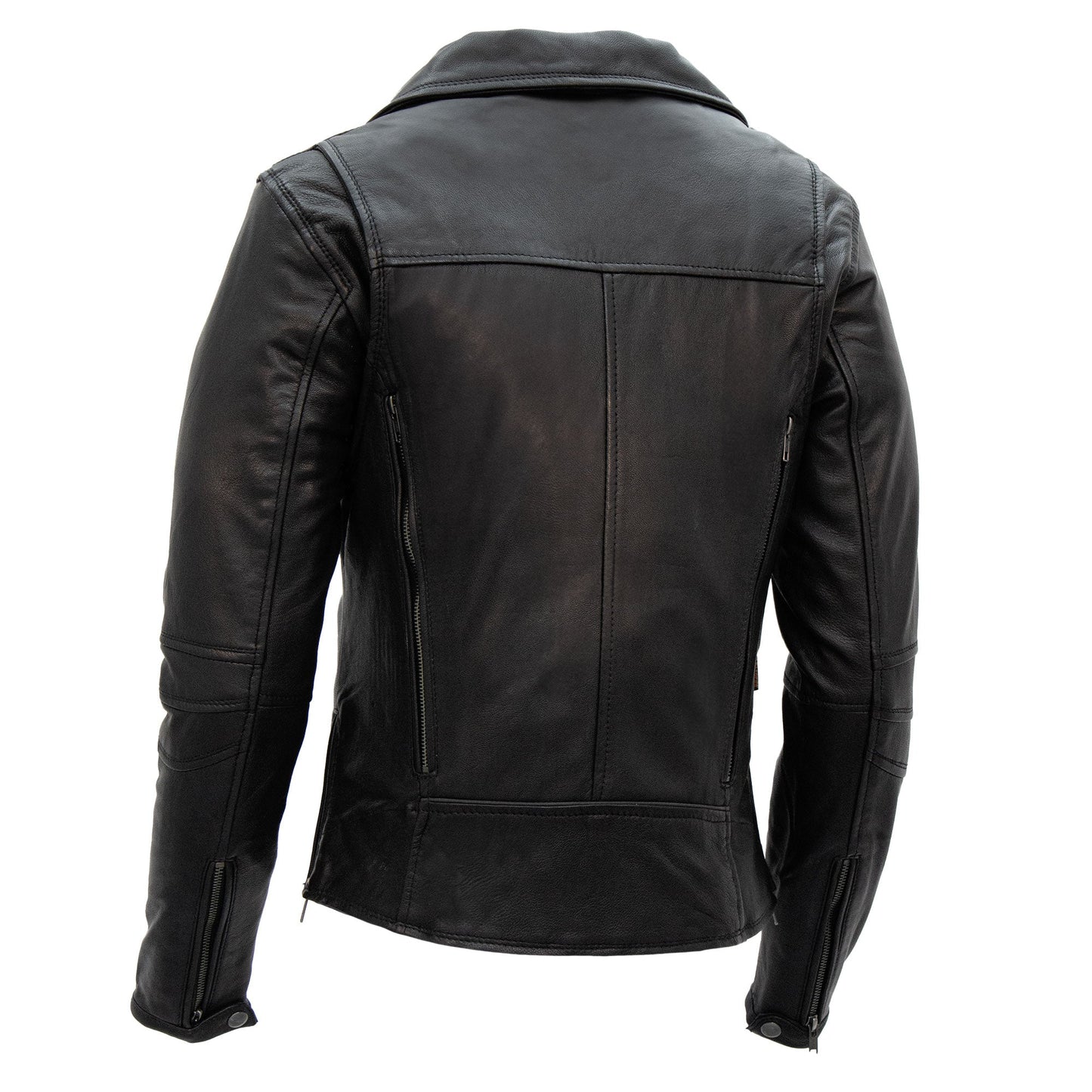 Hot Leathers JKL1029 Ladies Leather Motorcycle Concealed carry Biker Jacket with Vents and Side Zippers