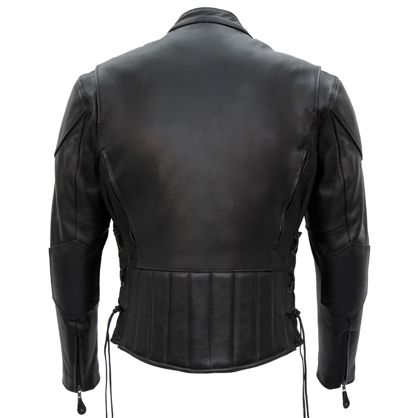 Hot Leathers JKM1010 Men's Motorcycle Vented Leather Biker Jacket