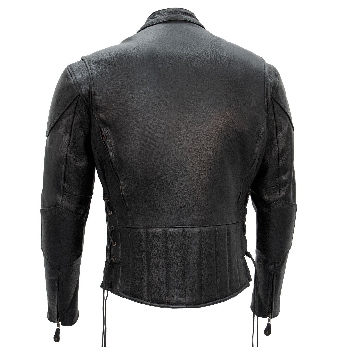 Hot Leathers JKM1010 Men's Motorcycle Vented Leather Biker Jacket