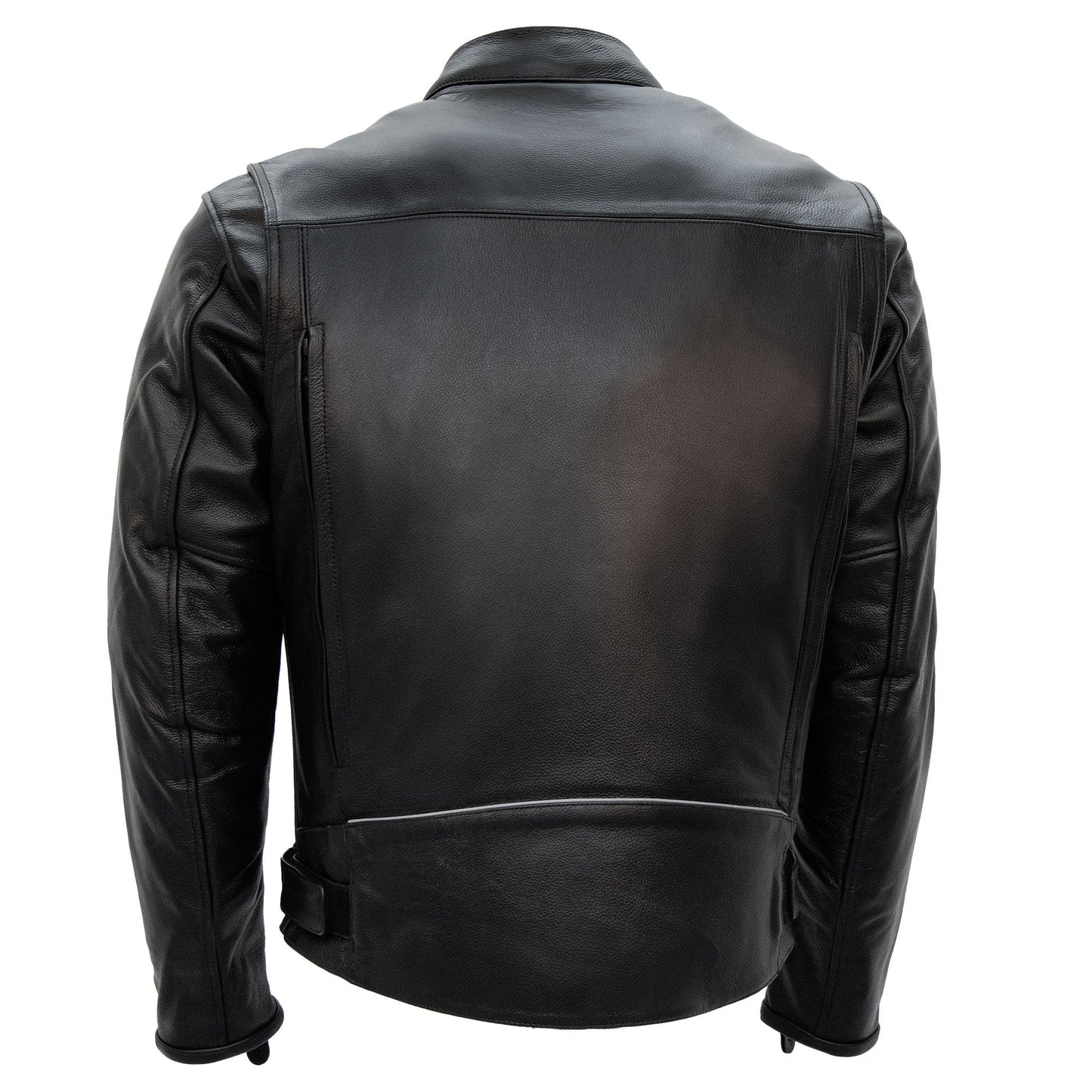 Hot Leathers JKM1021 Men's Black Leather Motorcycle Biker Carry and Conceal Vented Scooter Jacket