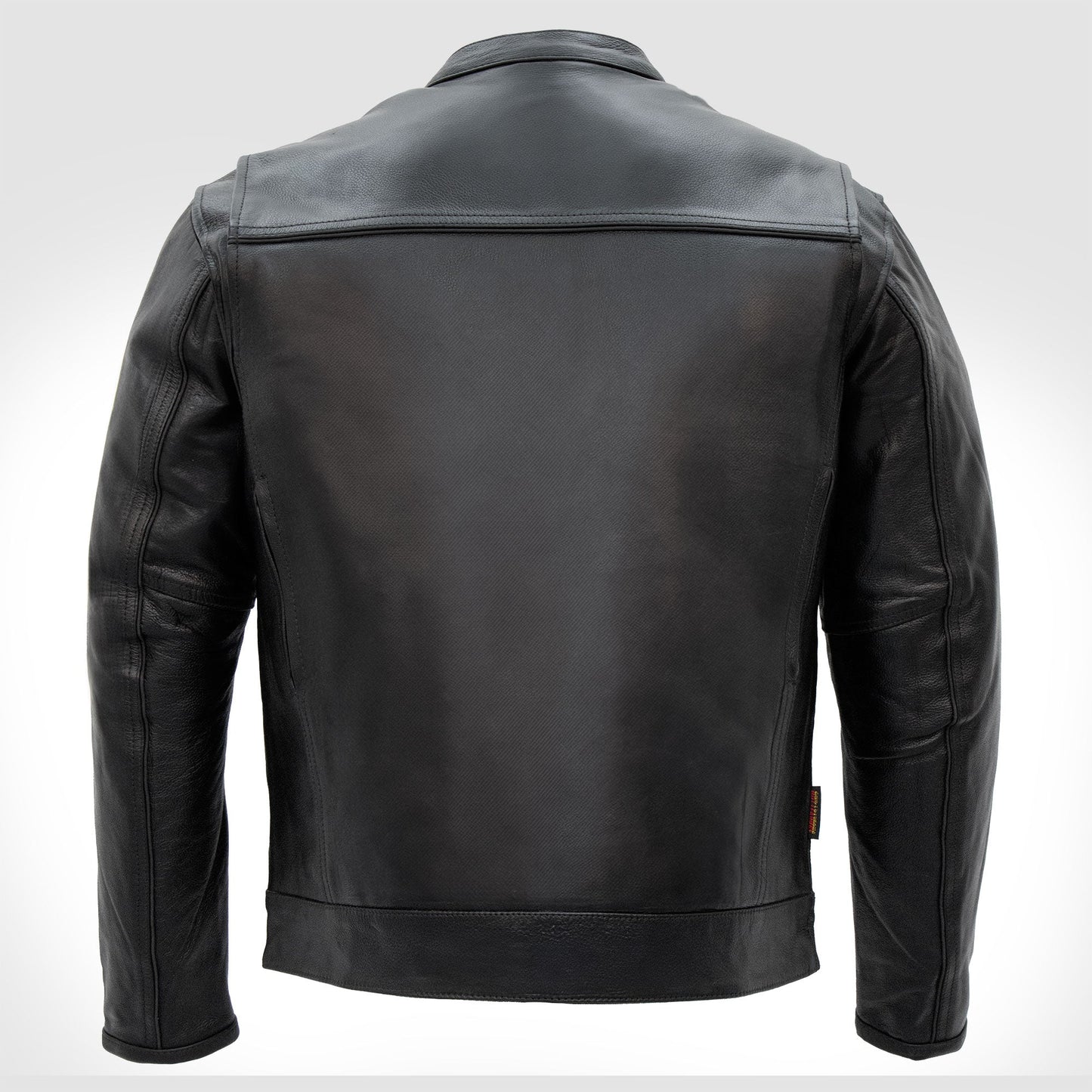 Hot Leathers JKM1028 Men's Black Leather Motorcycle style Biker Jacket with Zip Out Lining