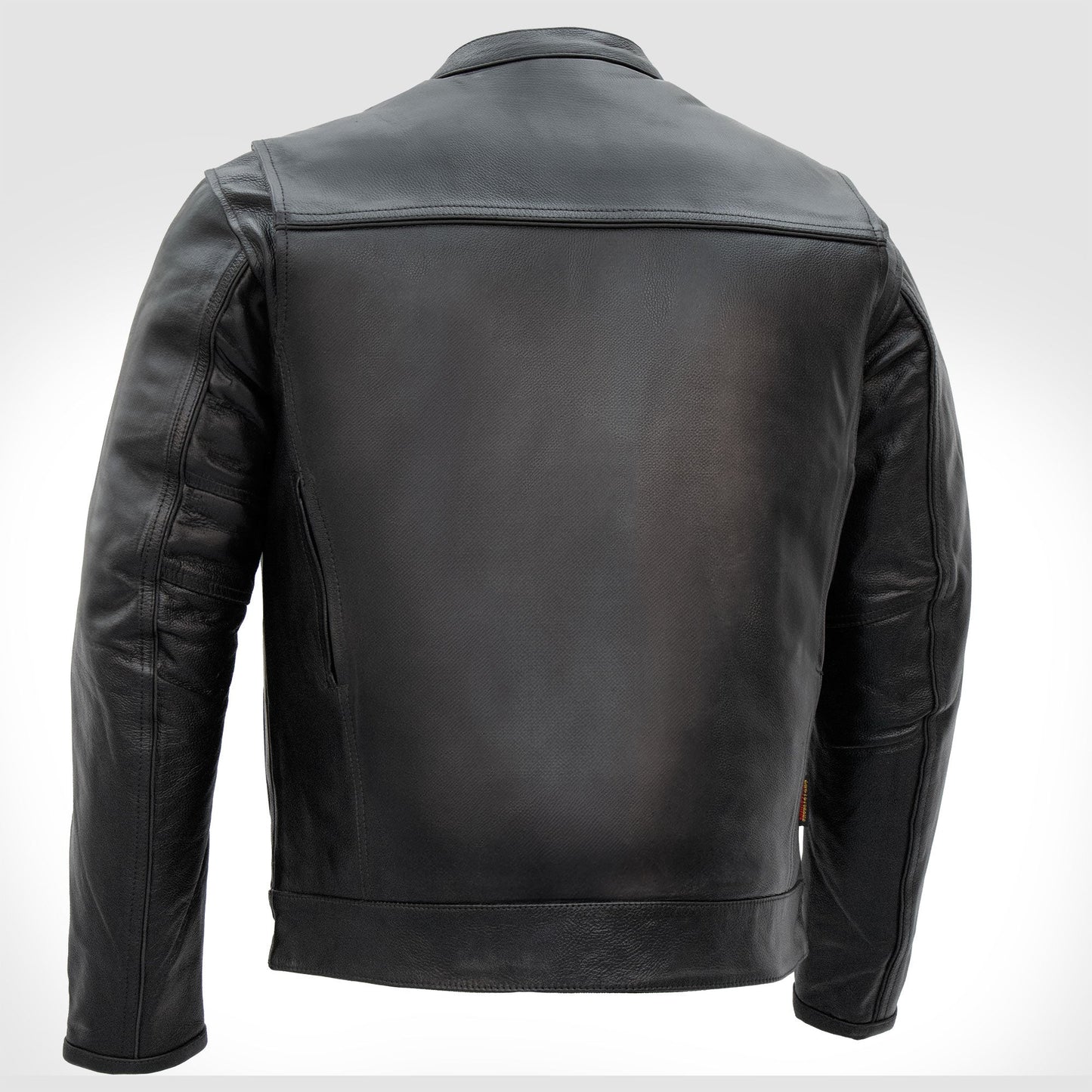 Hot Leathers JKM1028 Men's Black Leather Motorcycle style Biker Jacket with Zip Out Lining