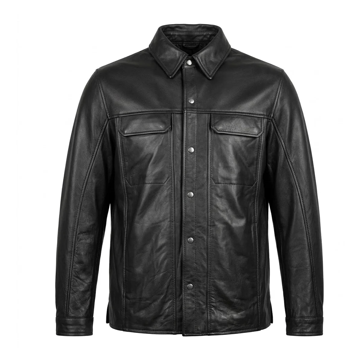 Edge - Premium Men's motorcycle Leather Jacket (Shirt Style)