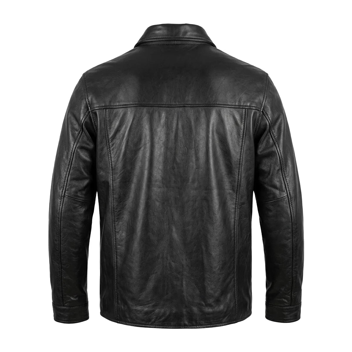Edge - Premium Men's motorcycle Leather Jacket (Shirt Style)