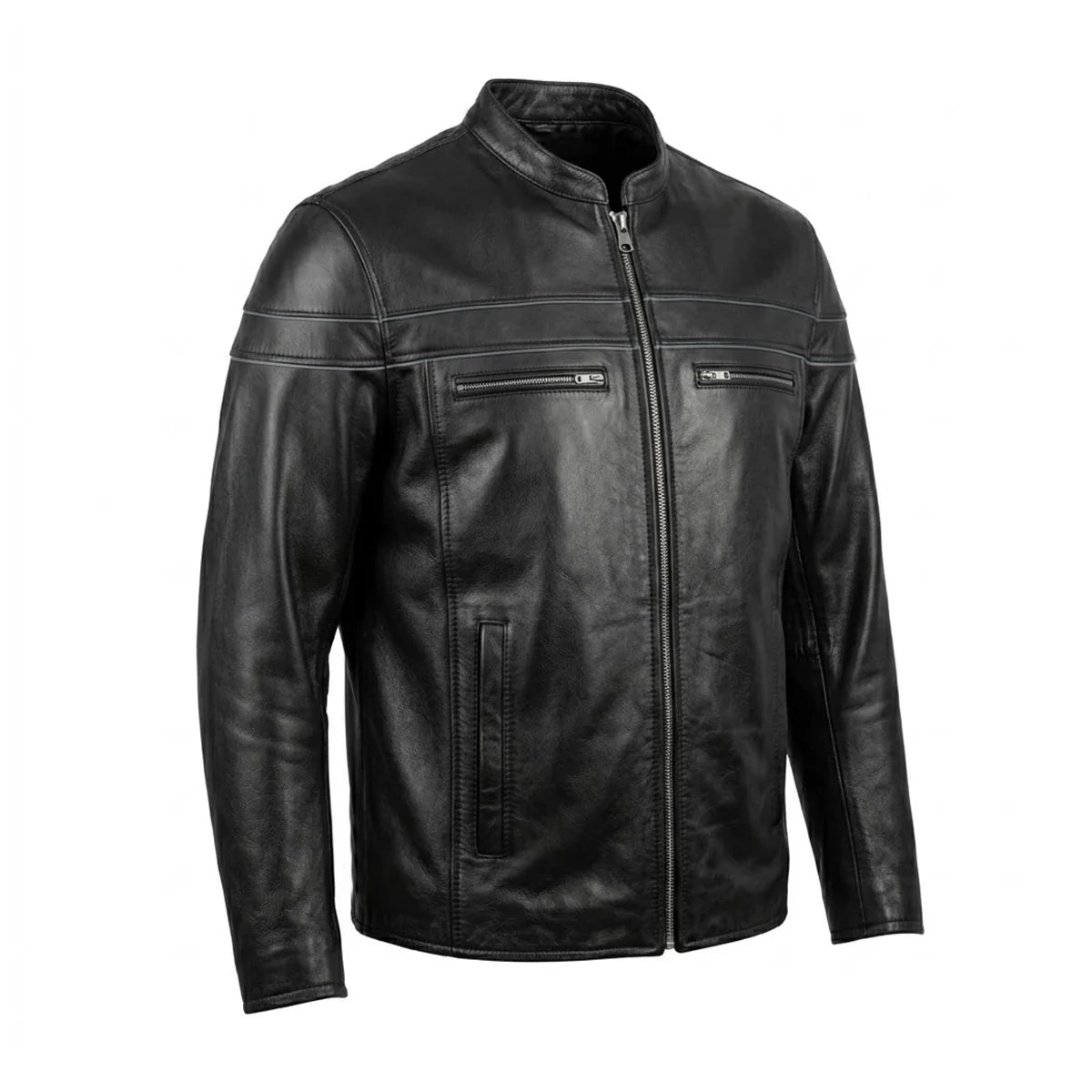 Goose - Premium Men's Leather Motorcycle Jacket