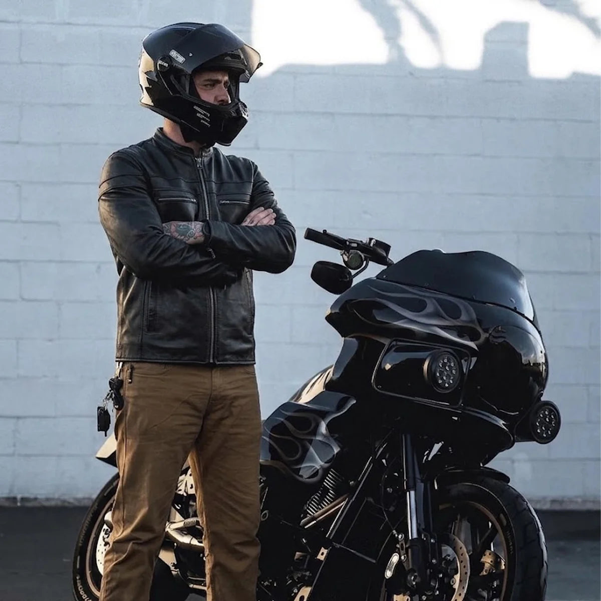 Goose - Premium Men's Leather Motorcycle Jacket