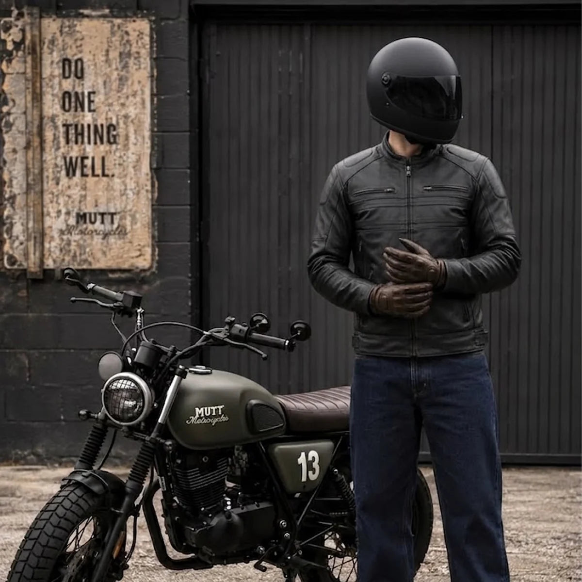 Grizzly - Men's Ultra Leather Motorcycle Jacket