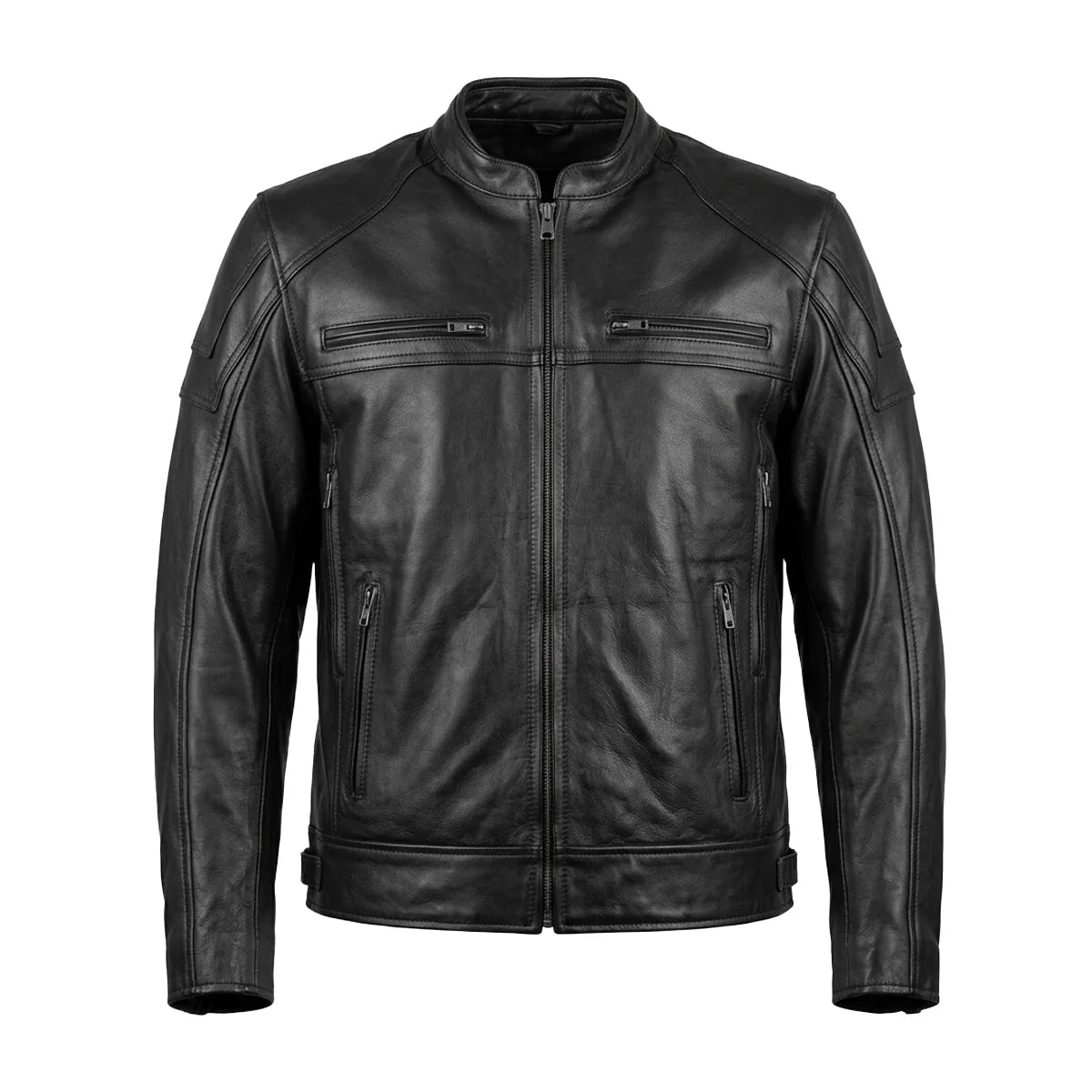Ace - Ultra Men's Black Leather Motorcycle Jacket – Extreme Biker