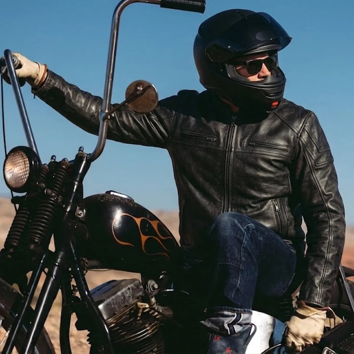Ace - Ultra Men's Black Leather Motorcycle Jacket – Extreme Biker