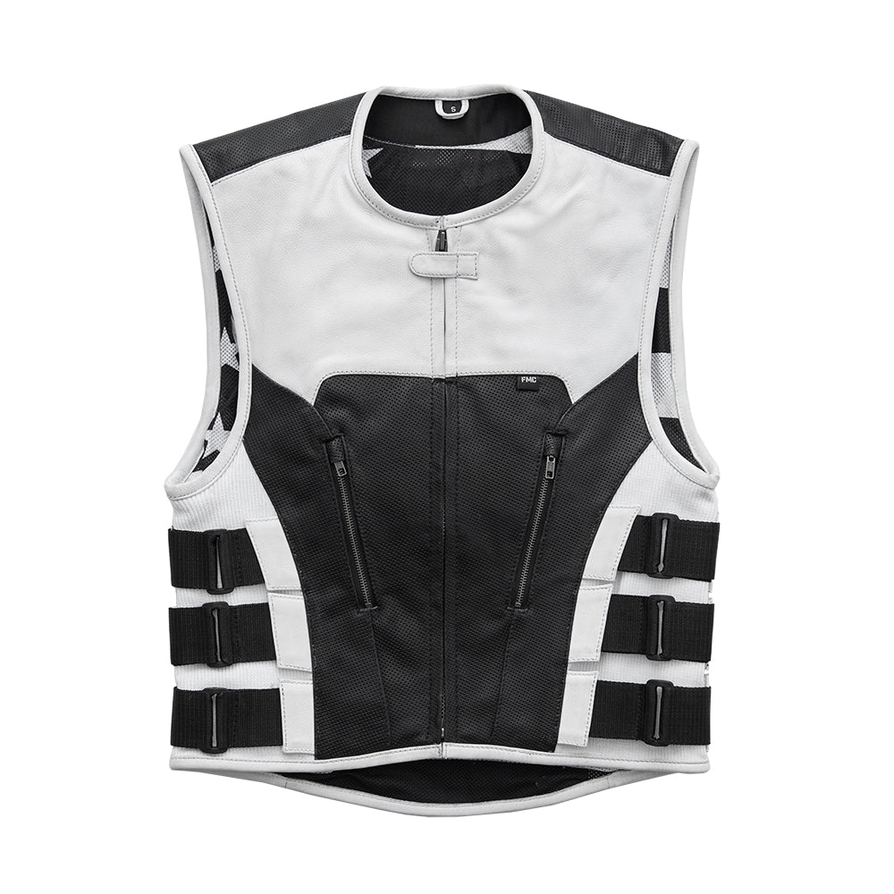 Jailbreak - Men's Swat Style Motorcycle Leather Vest Factory Customs First Manufacturing Company S  
