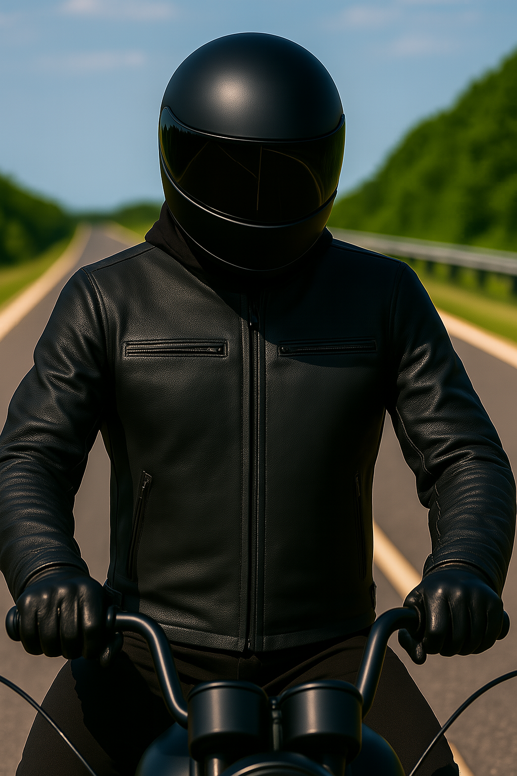 Black Iron - Motorcycle Black Leather Jacket