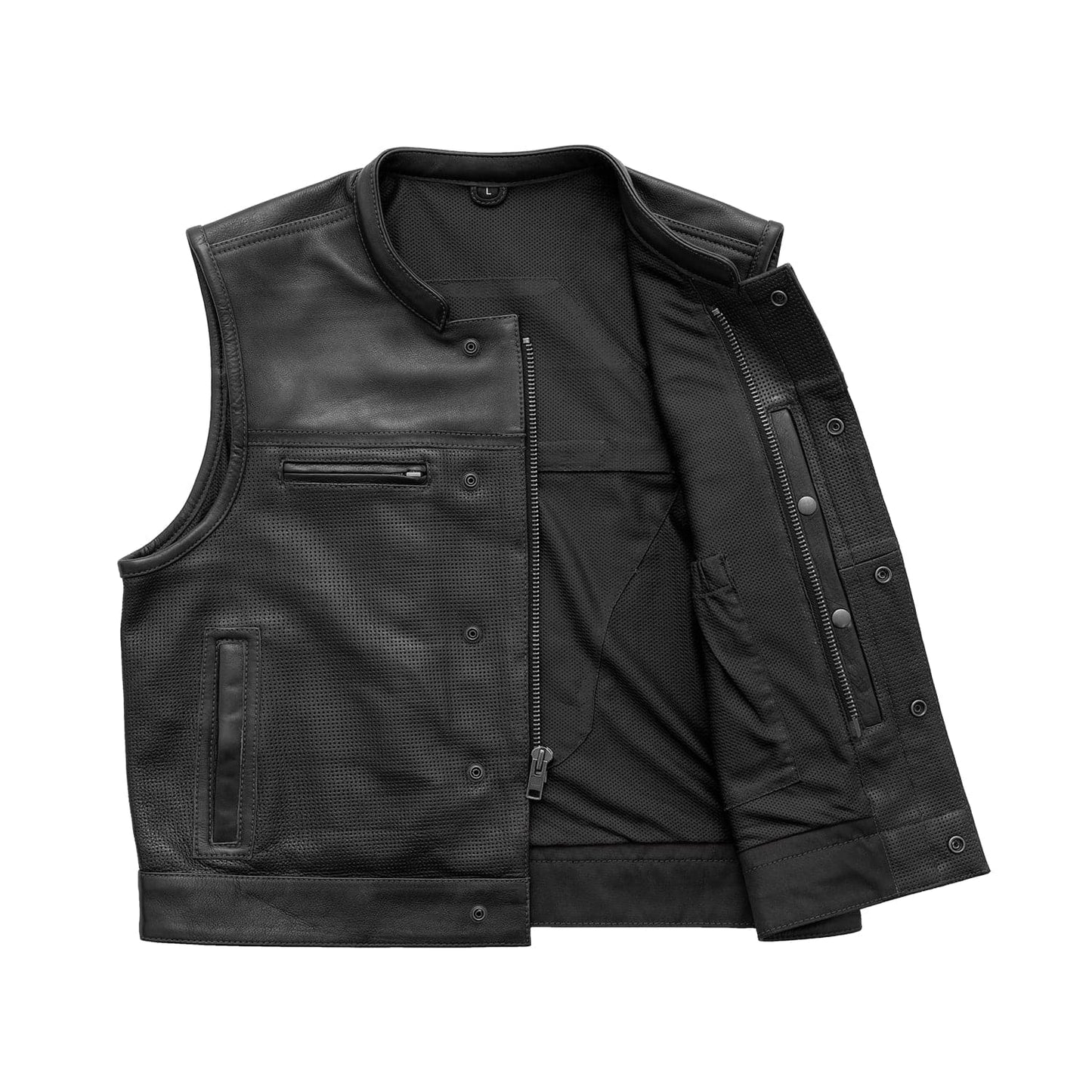 Lowrider Perforated Men's Leather Vest Men's Leather Vest First Manufacturing Company   