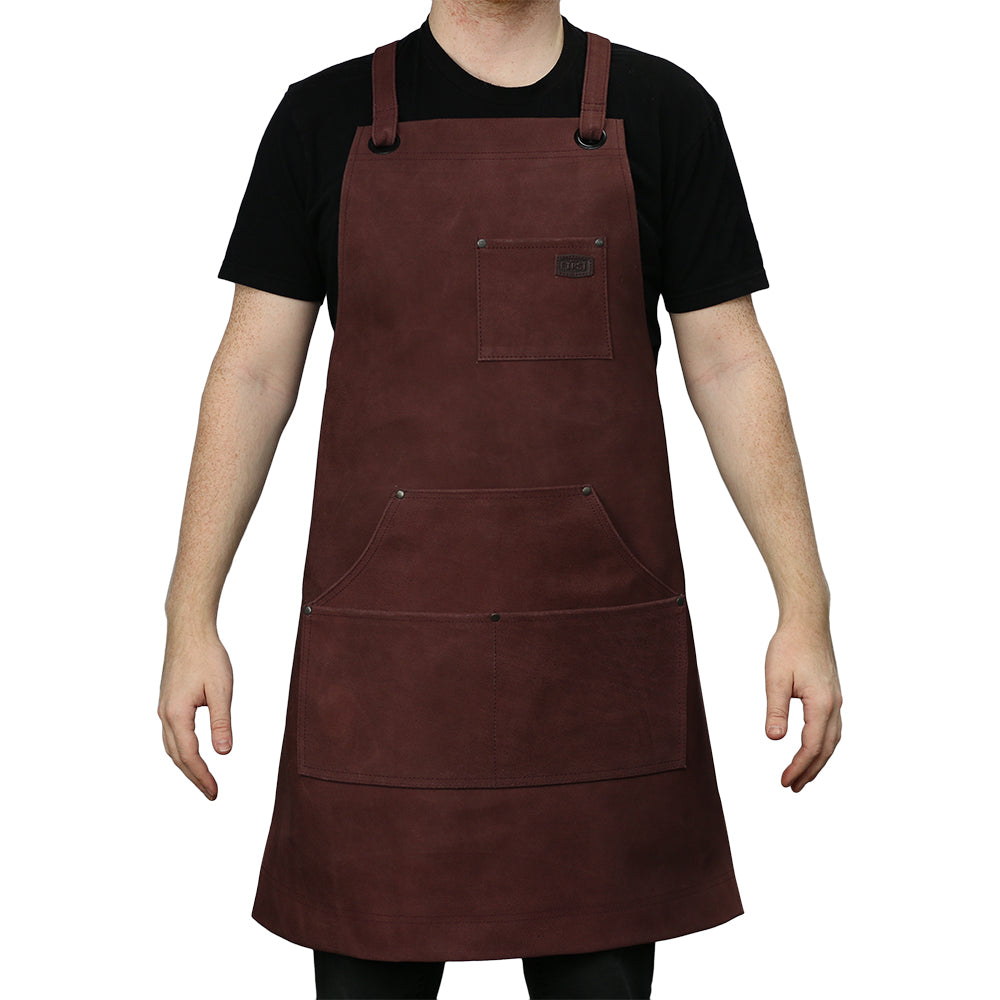 Machinist Apron Accessories First Manufacturing Company Oxblood Rough Suede  