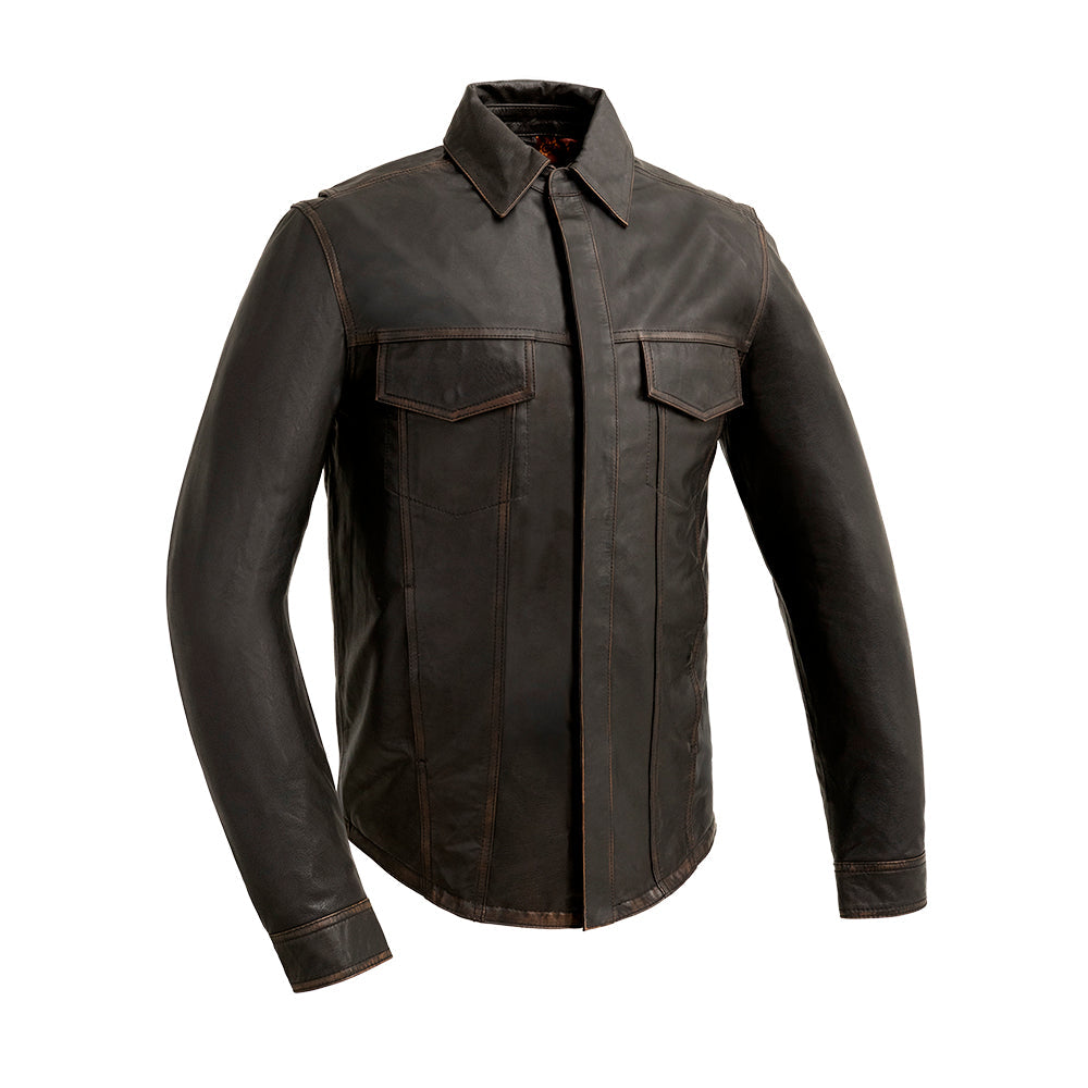 Maduro - Men's Motorcycle Leather Shirt Men's Shirt First Manufacturing Company   