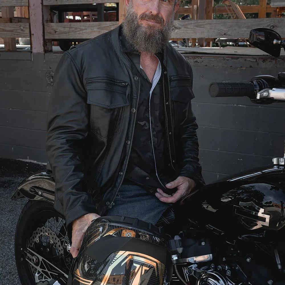 Dragon - Men's Premium Leather Motorcycle Jacket