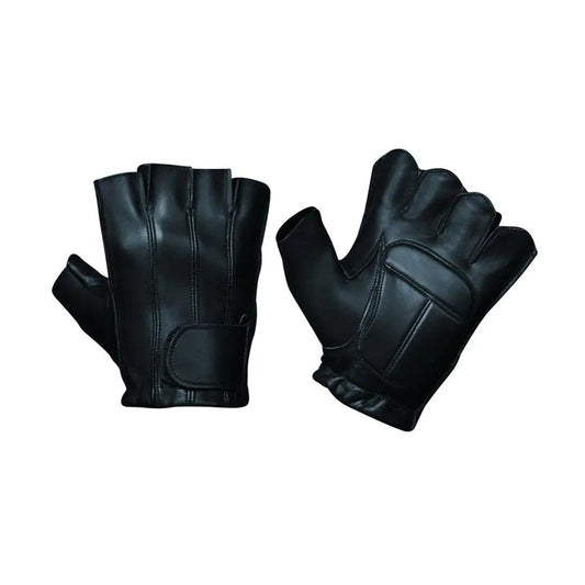 Mens Fingerless Leather Gloves