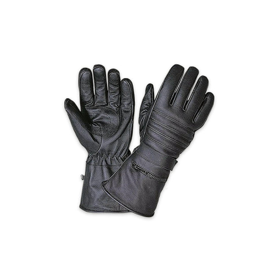 Mens Gauntlet Leather Gloves with Rain Cover