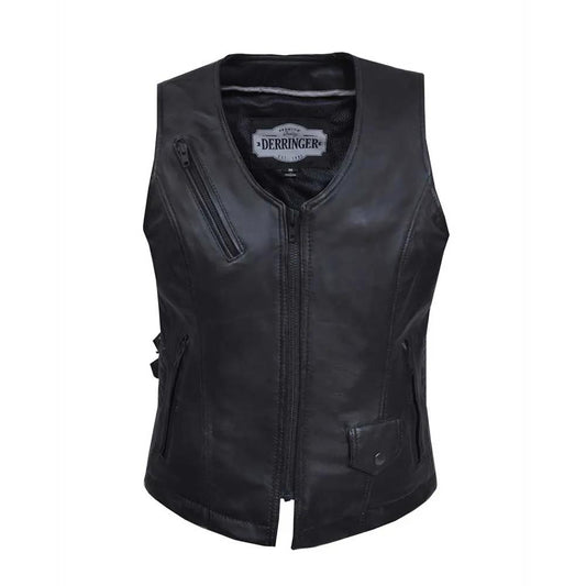 Midnight Cowgirl - Ladies Premium Leather Vest