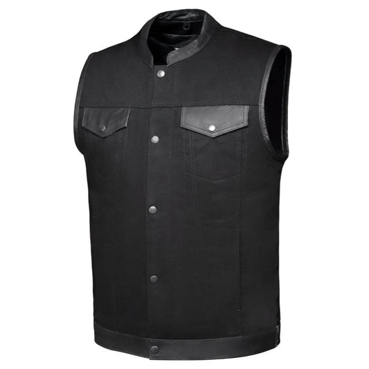Nightrider - Mens Denim Leather Club Vest