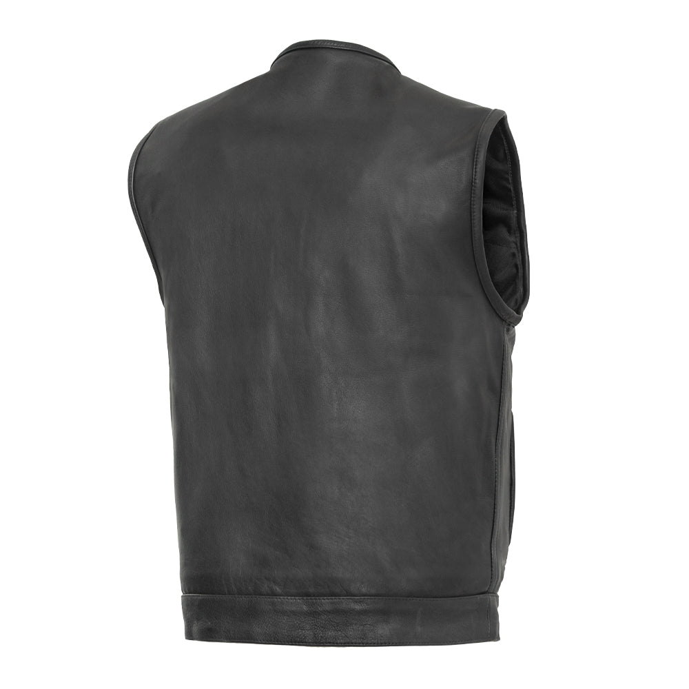 No Rival - Men's Motorcycle Leather Vest Men's Leather Vest First Manufacturing Company   