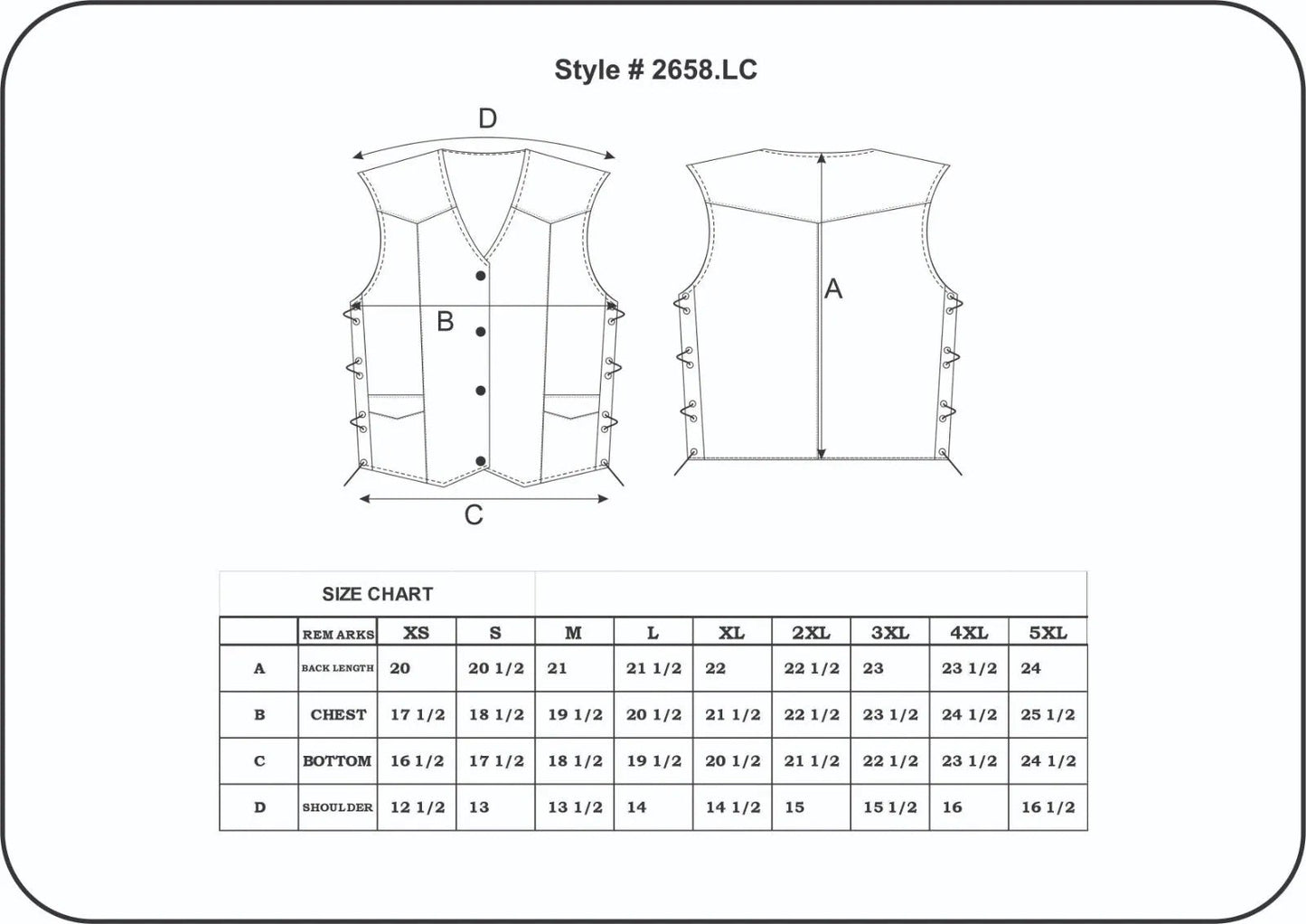 2658.LC - LADIES PREMIUM LEATHER VEST