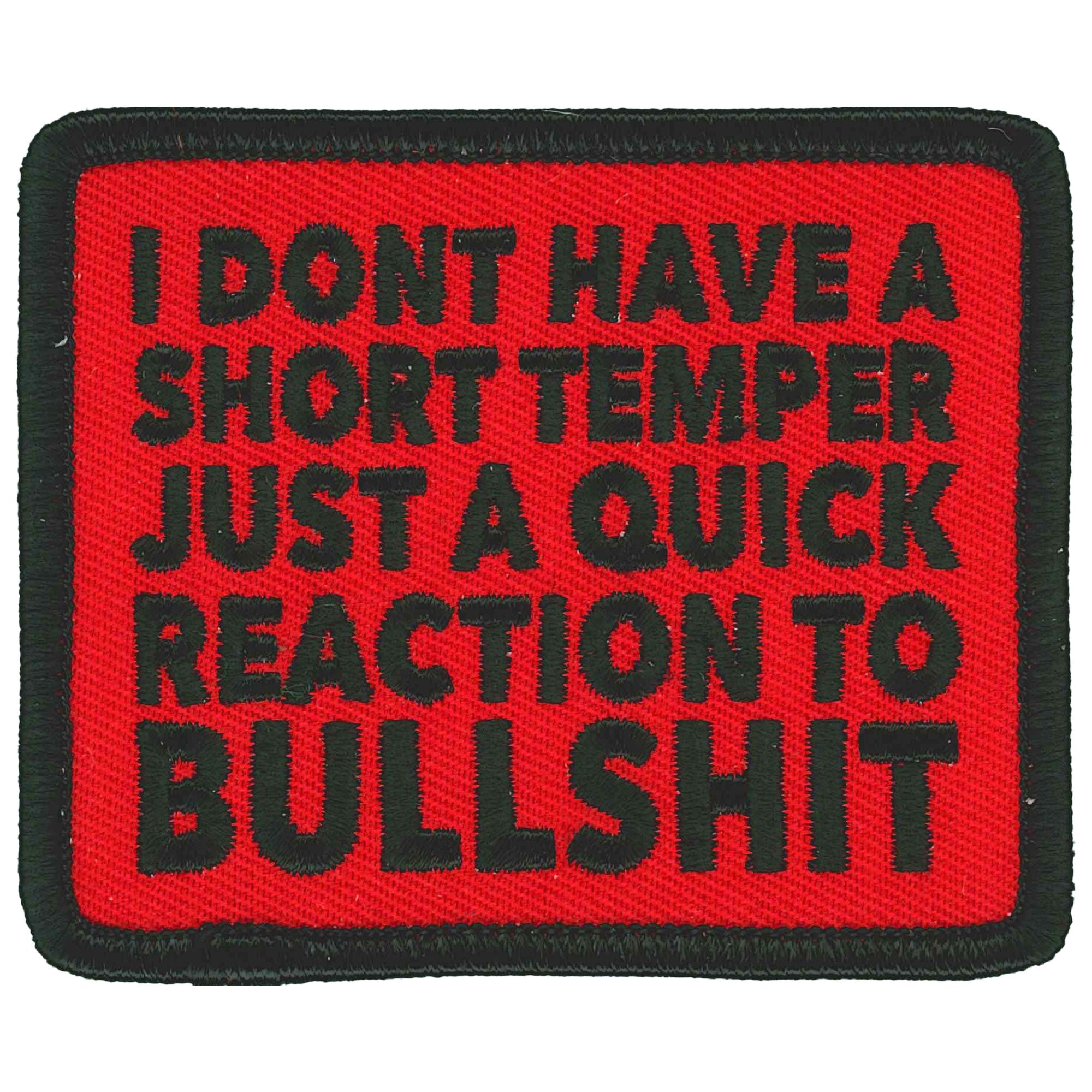 Hot Leathers I Don't Have A Short Temper Patch – Extreme Biker Leather