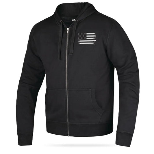 Patriot - Men’s Reflective American Flag Motorcycle Hoodie – Bold Patriotic Gear for Riders