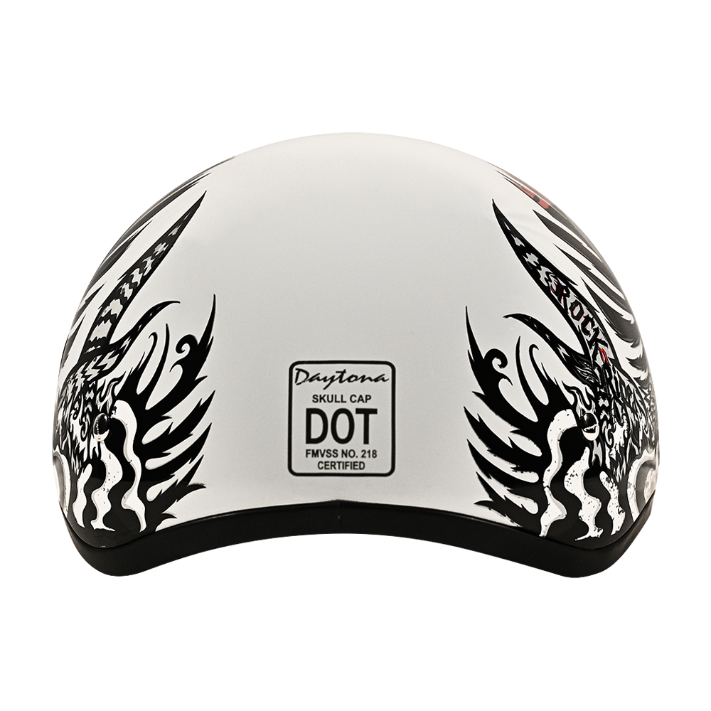 Daytona Skull Cap Rockin Reaper Half Face Motorcycle Helmet, S Daytona Skull Cap Rockin Reaper Half Face Motorcycle Helmet, S