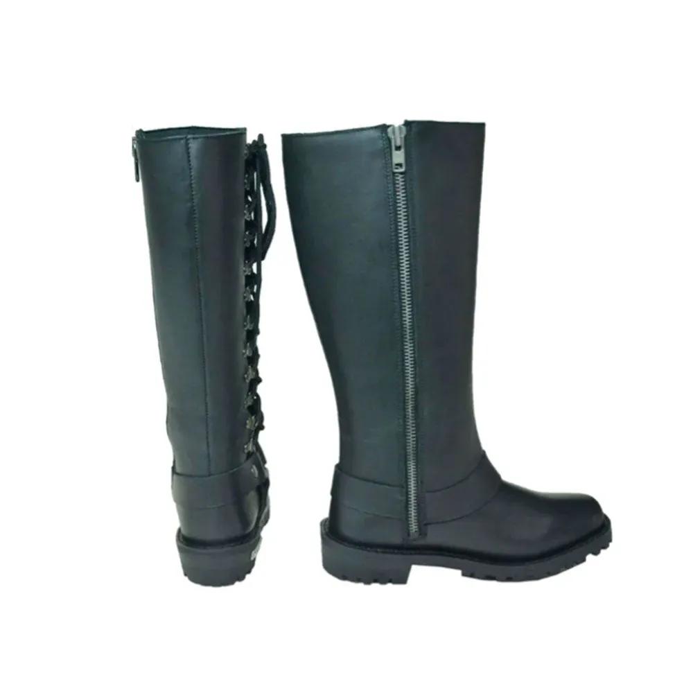 Roadqueen -Ladies Motorcycle Biker Leather Boots