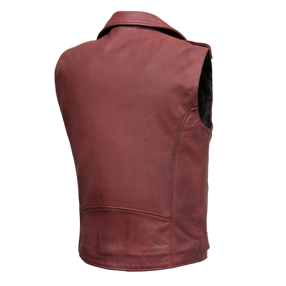 Roller - Men's Motorcycle Leather Vest Men's Leather Vest First Manufacturing Company   
