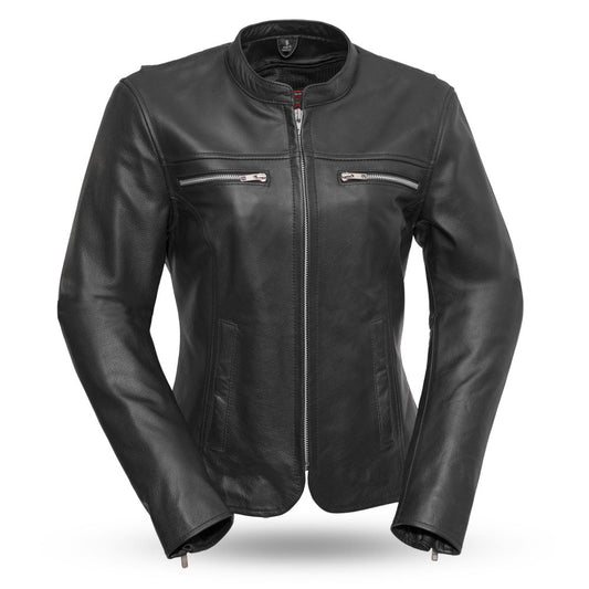 Roxy - Women's Leather Motorcycle Jacket Women's Jacket First Manufacturing Company XS  