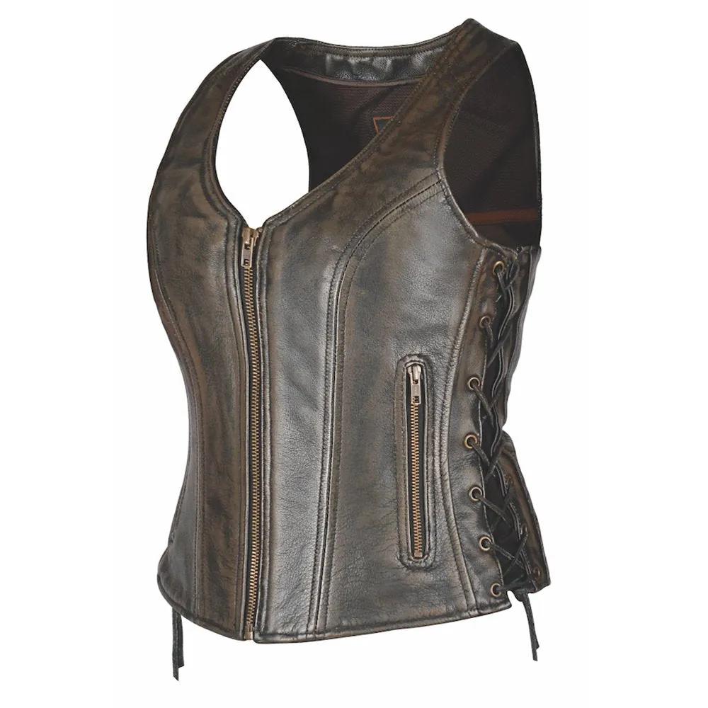 Rustica - Ladies Brown Leather Vest